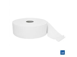 Toilettenpapier Techline 2-Lag Jumbo Maxi Ø26xl380m Xb8,5 Recyclingfaser Weiß, 6 Stk/Krt