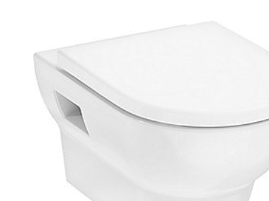 HG GladeLake S Væghængt toilet - AquaChannel Flush med toiletsæde med låg,SC og QR, Hvid