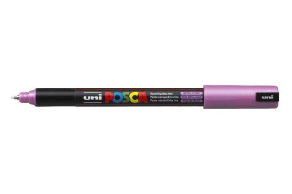 POSCA uni PC-1MR, 1 styck, Rosa, Rundad spets, Svart, Rosa, 0,7 mm, Vattenbaserat bläck | Skrivredskap - Märkpennor - Övriga | GameStuff