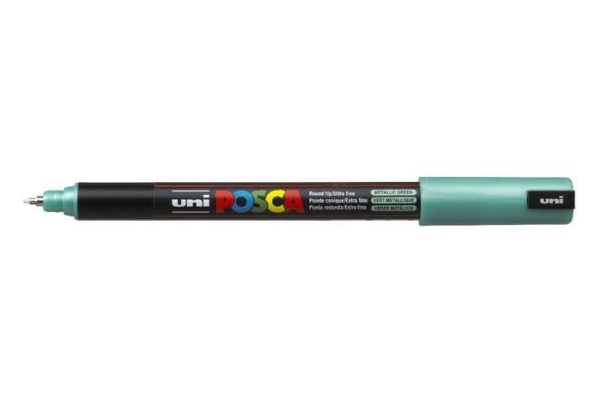 Posca Uni Pc-1Mr, 1 Stk, Grøn, Projektilspids, Sort, Grøn, 0,7 Mm, Vandbaseret Blæk