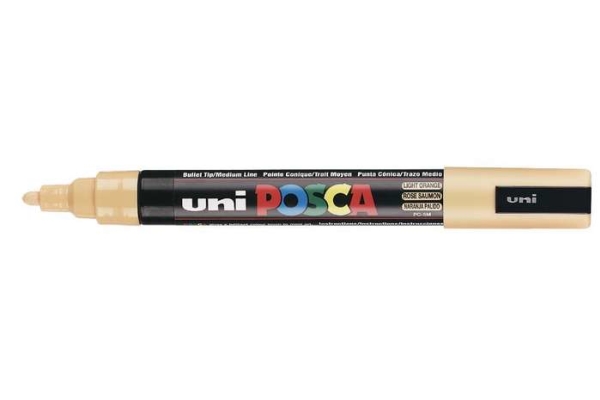 Posca Uni Pc-5M, 1 Stk, Orange, Projektilspids, Sort, Orange, Mellem, 1,8 Mm