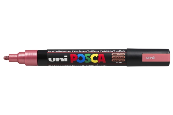 Posca Uni Pc-5M, 1 Stück(E), Rot, Rundspitze, Schwarz, Rot, Medium, 1,8 Mm