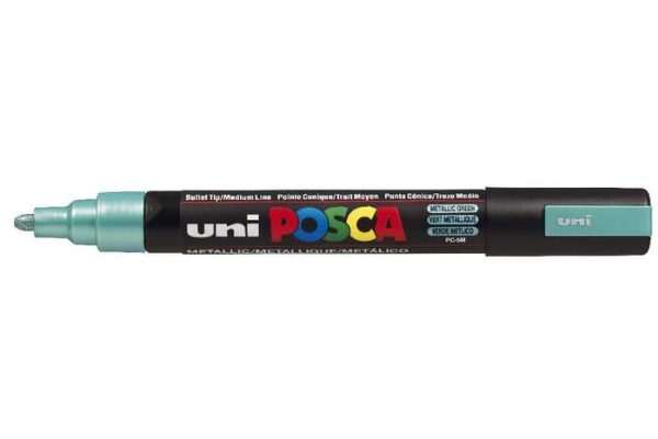 Posca Uni Pc-5M, 1 Stück(E), Grün, Rundspitze, Schwarz, Grün, Medium, 1,8 Mm