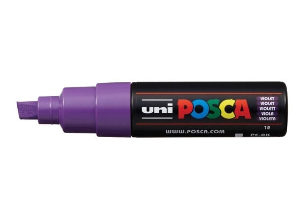 Posca Pc-8K, Violet, Flerfarvet, 1 Farver, Vandbaseret Blæk, Mejselspids, Rund