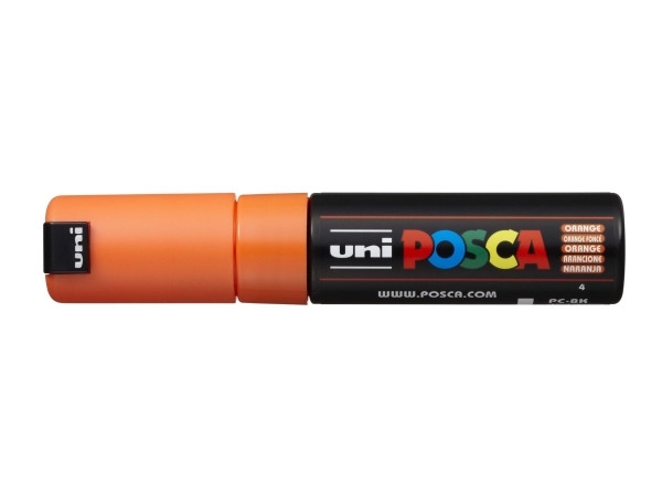 Posca , 1 Stk, Orange, Mejselspids, Sort, Orange, Plast, Polypropylen (Pp), Rund