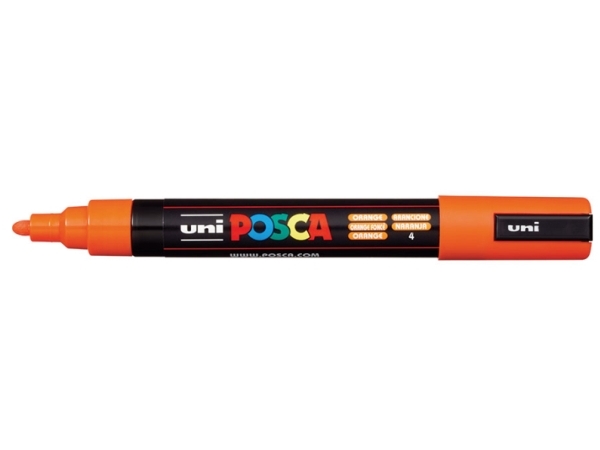 Posca Pc-5M, Orange, Flerfarvet, 1 Farver, Mellem, Vandbaseret Blæk, Projektilspids