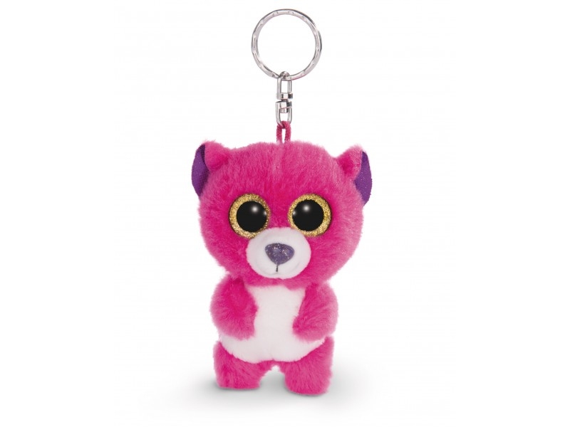 Nici Glubschis Keyring Bear Briggy, Nøglering, Lyserød, Hvid, Metal, Plys, Polyester, Figur, 3 År, Dreng/Pige