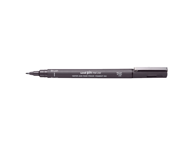 Uni-Ball Pin Brush, Grau, Grau, Kunststoff, Rund, Dark Grey, Kunststoff