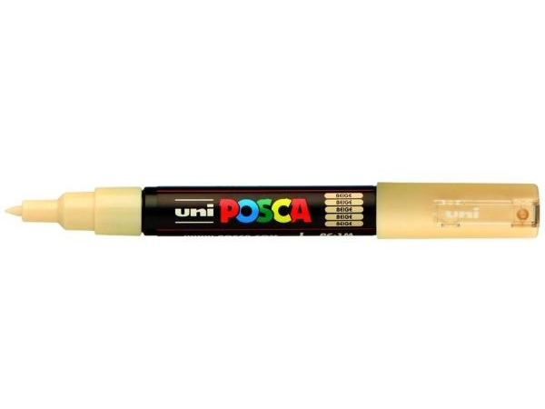 Posca Pc-1Mc, Beige, Flerfarvet, 1 Farver, Ekstra Fin, Vandbaseret Blæk, Projektilspids