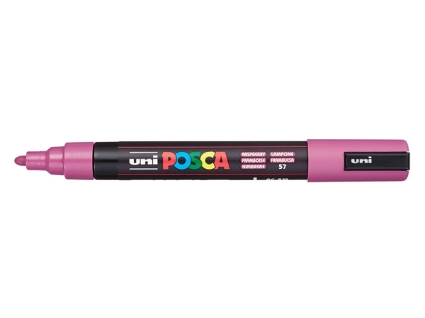 POSCA PC-5M, Raspberry (colour), Ockra, Multifärg, 1 färger, Medium, Vattenbaserat bläck, Rundad spets | Skrivredskap - Märkpennor - Övriga | GameStuff