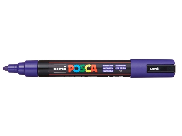 POSCA PC-5M, Blå, Multifärg, Prussian blue, 1 färger, Medium, Vattenbaserat bläck | Skrivredskap - Märkpennor - Övriga | GameStuff