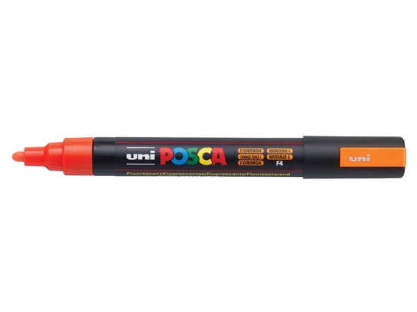 Posca Pc-5M, Orange, Flerfarvet, Fluorescent Orange, 1 Farver, Mellem, Vandbaseret Blæk
