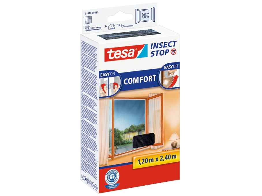 TESA Insect Stop Comfort, 1200 x 10 x 2400 mm, 200 g, Sølv, 454 g