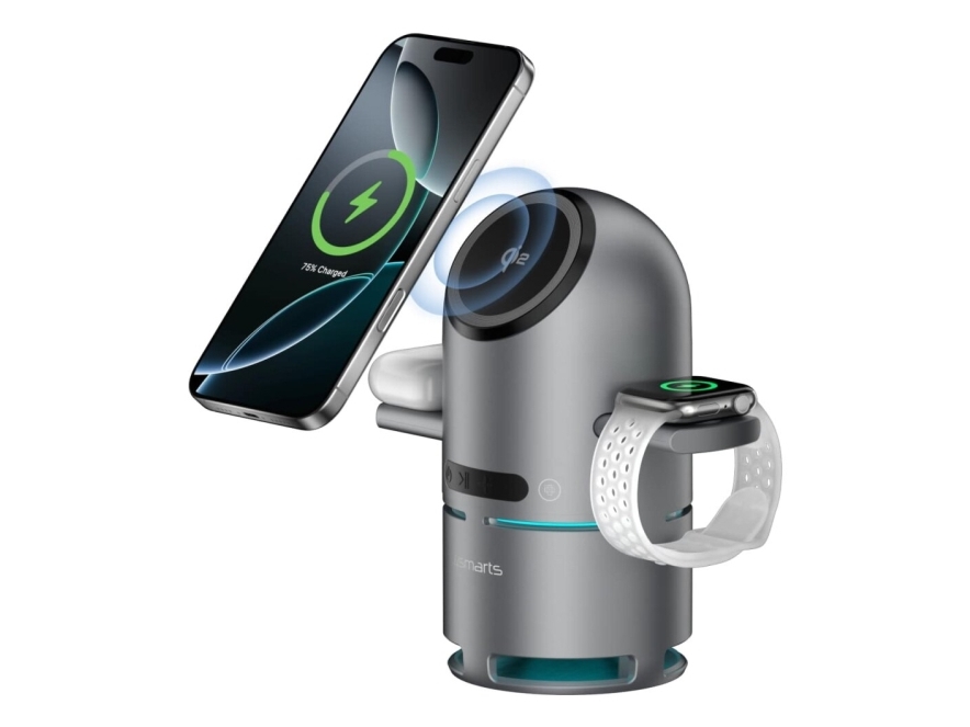 4Smarts 541602, Drinnen, Ac, Kabelloses Aufladen, Grau