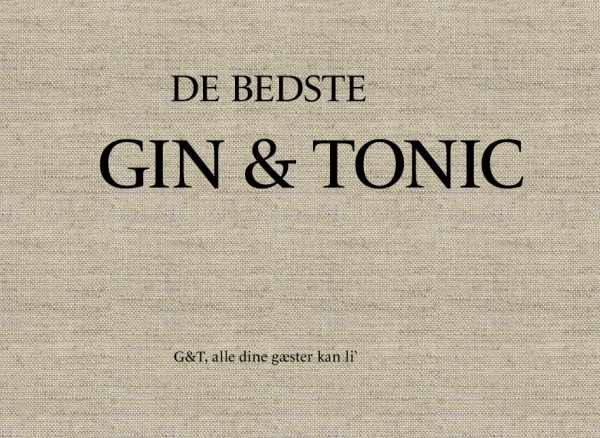 De Bedste Gin Og Tonic | Bo Vestergaard