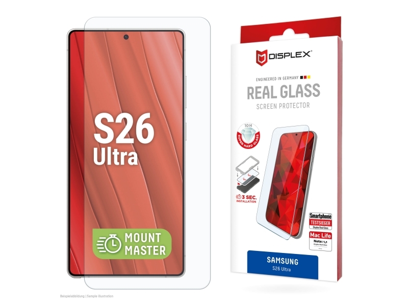 Displex 02229, Samsung, Galaxy S26 Ultra, Smudsafvisende, Slagbestandig, Ridseresistent, Transparent, 1 Stk