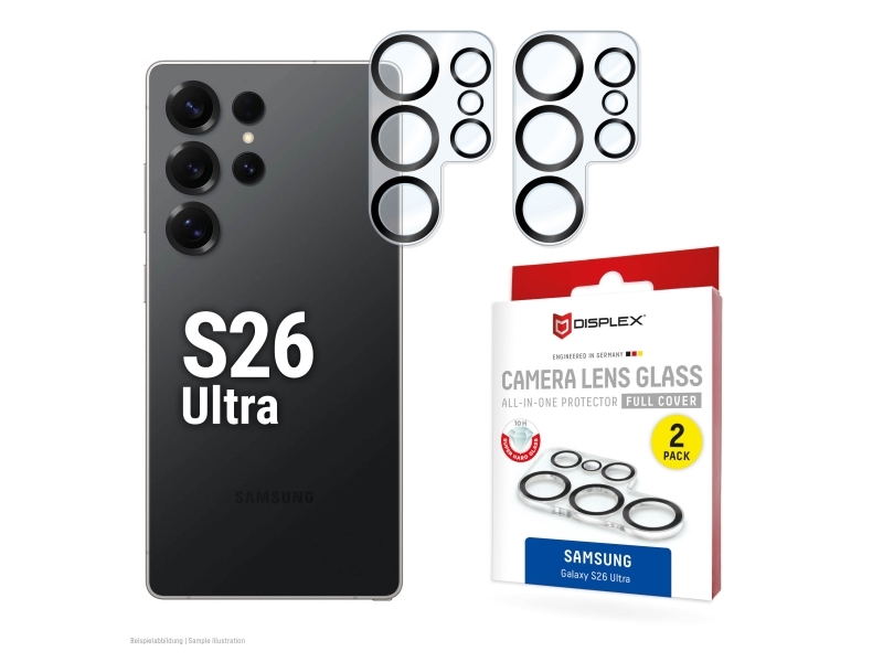 Displex 02243, Samsung, Galaxy S26 Ultra, Støvresistent, Slagbestandig, Ridseresistent, Transparent, 2 Stk