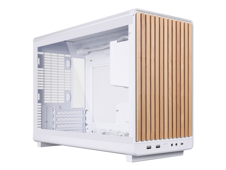 Lian Li A3-Matx, Micro Tower, Pc, Weiß, Holz, Micro Atx, Micro-Itx, Stahl, Gehärtetes Glas, 16,5 Cm
