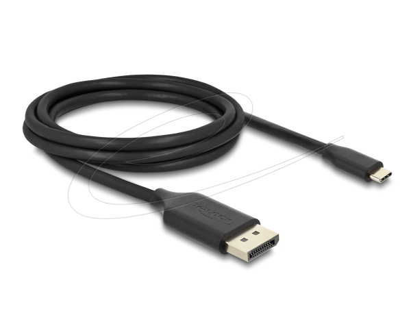 Delock Usb Type-C To Displayport Cable (Dp Alt Mode) 8K 60 Hz With Hdr Function 2 M Black, 1 Stk