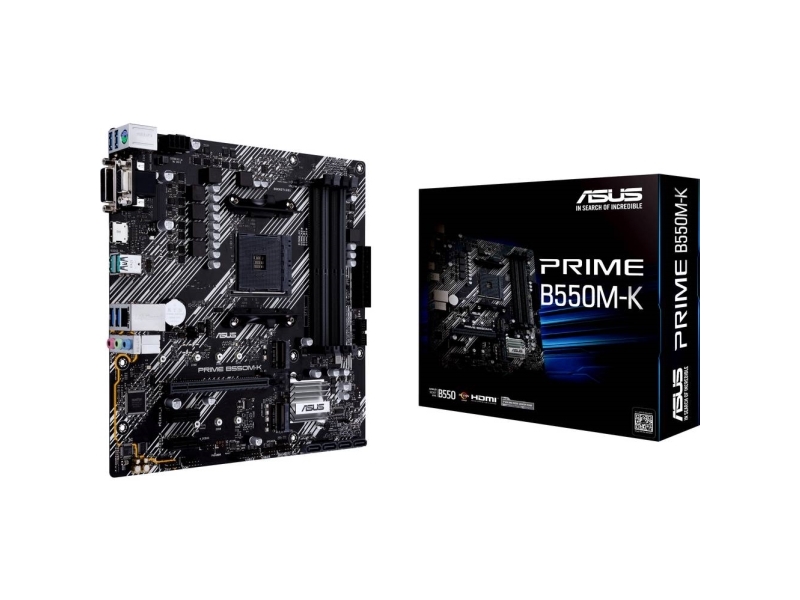 Asus Prime B550m-K, Amd, Stik Am4, Amd Ryzen 3000 Series, Ddr4-Sdram, 128 Gb, Dimm