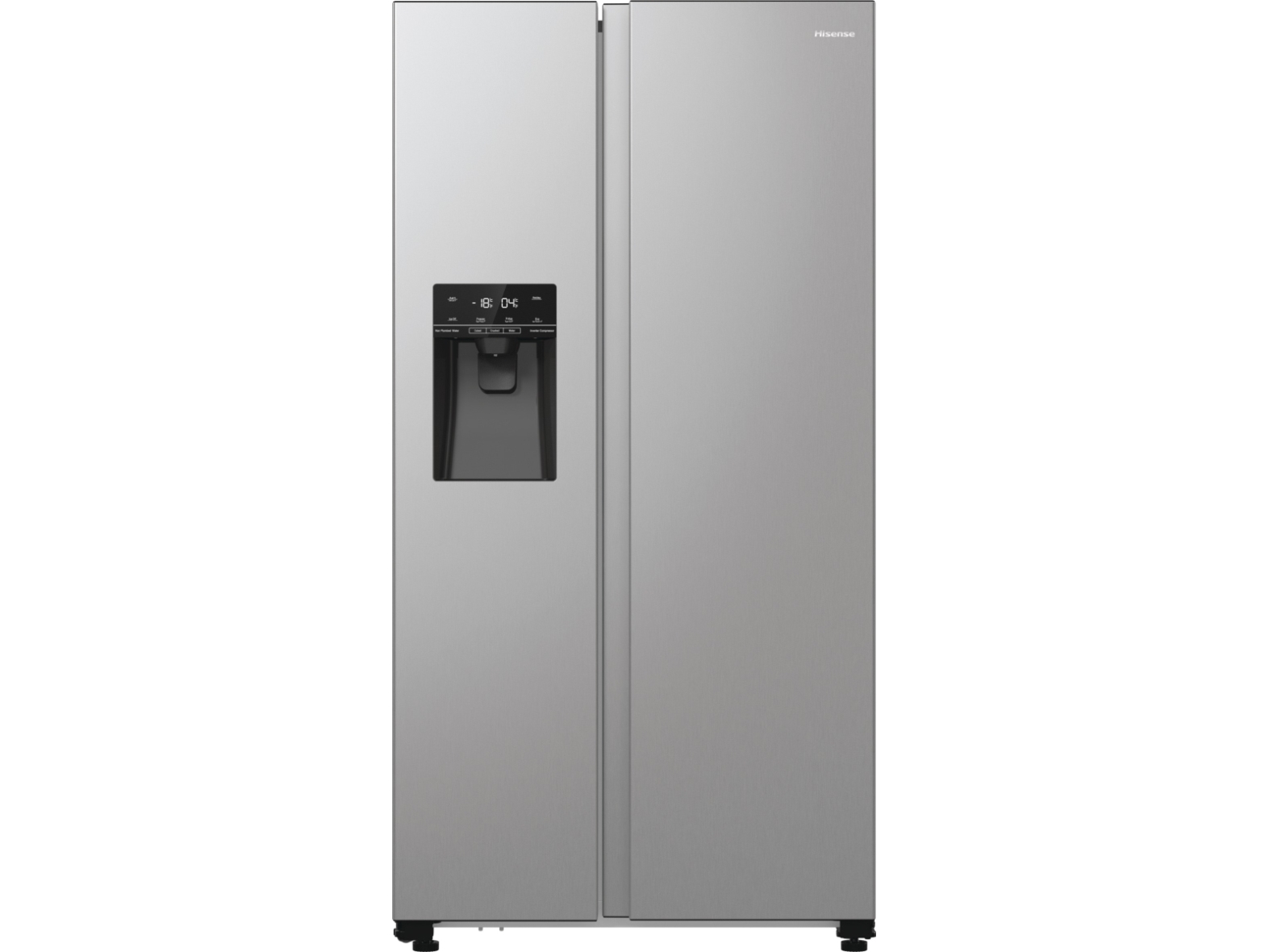 Hisense Side by side RS5P535NTCE BK065B, Fritstående, Amerikansk dør, Grå, 2 dør(e), Dør-til-dør, Berøring