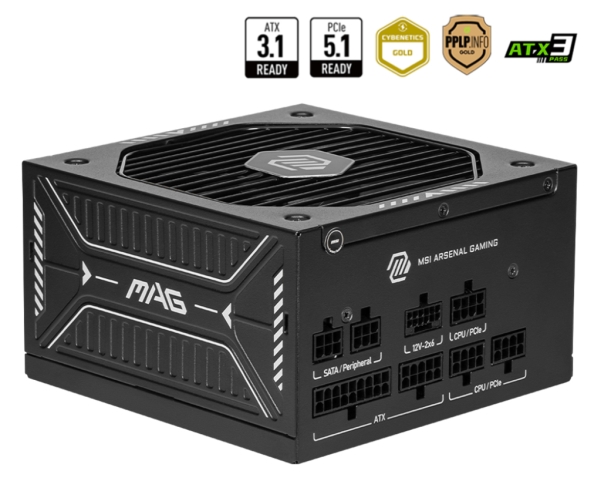 Pc-Strømforsyning Msi Mag A650gls Pcie 5 306-7Zphy11-Hd8 650W