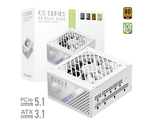 Gamemax Psu | Gs 850G Wh | 850 W | Sfx | Baltas | Full Modular