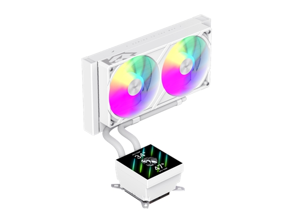 Gamemax Cpu Liquid Cooler | Glacier 240 Lcd Wh | Baltas