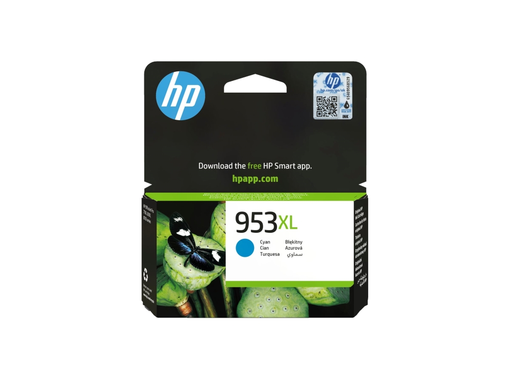 Blækpatron Hp 953Xl F6u16ae, Inkjet, 1.450 Sider, Cyan