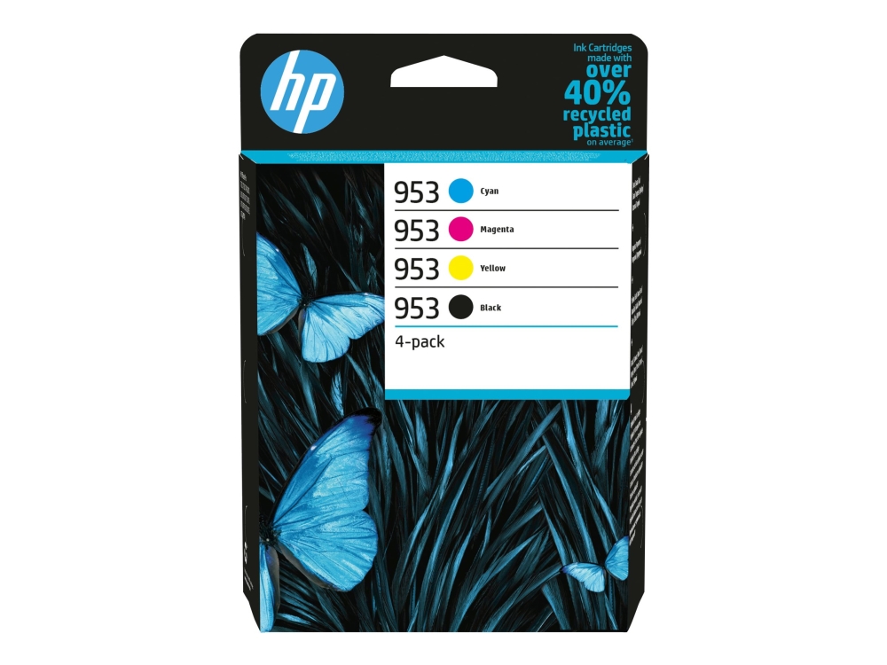 HP 953 - 4-pack - svart, gul, cyan, magenta - original - bläckpatron - för Officejet Pro 7740, 7740 Wide Format, 8210, 8216, 8218, 8710, 8715, 8720, 8725, 8730, 8740