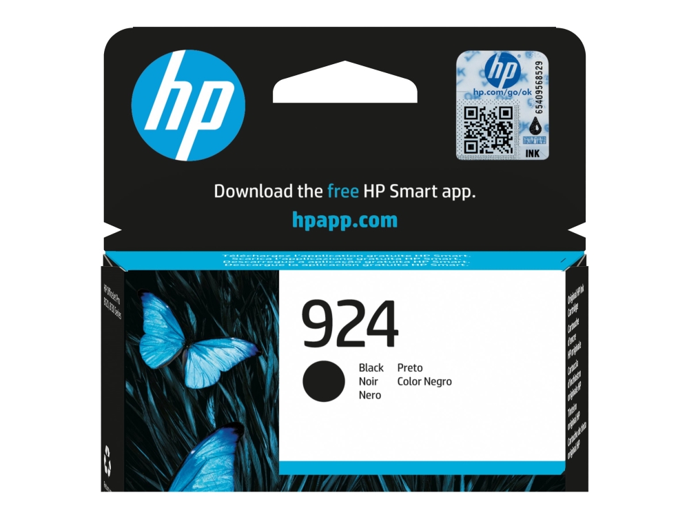 Hp 924 - Sort - Original - Officejet - Blækpatron