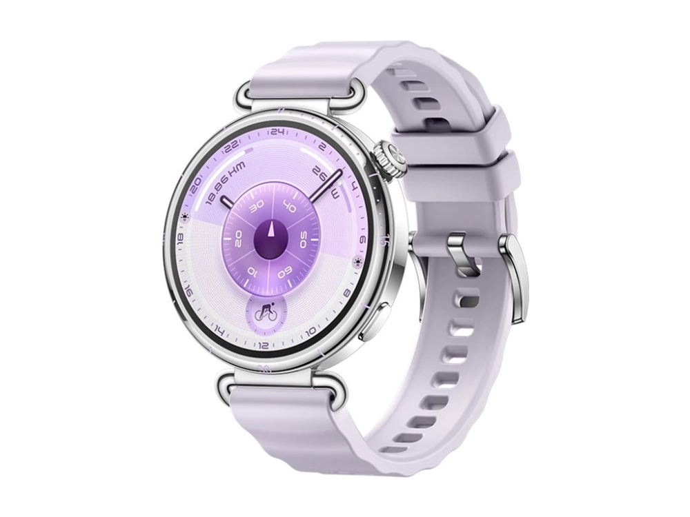 Huawei Watch GT 6 - 41 mm - rustfrit stål - smart ur med rem - fluoroelastomer - lyslilla - håndledsstørrelse: 120-180 mm - display 1.32 - Bluetooth 6.0 BR/EDR + BLE, NFC - 37.5 g - lilla