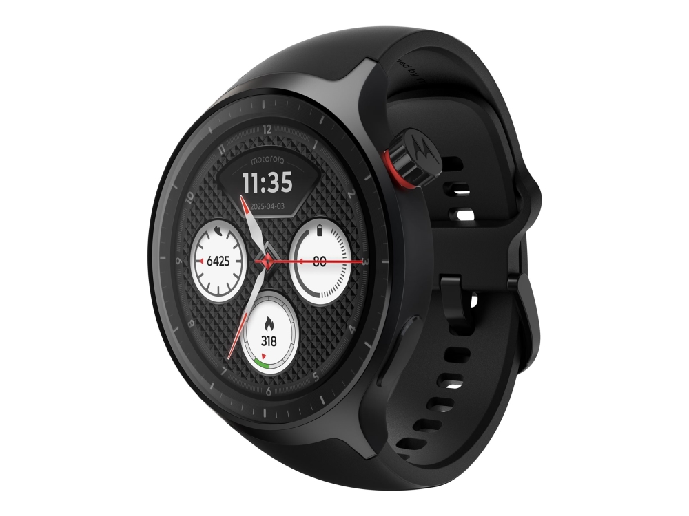 Motorola Moto Watch - Matsort - Smart Ur Med Bånd - Silikone - Pantone Volcanic Ash - Display 1.4" - 4 Gb - Bluetooth - 40 G