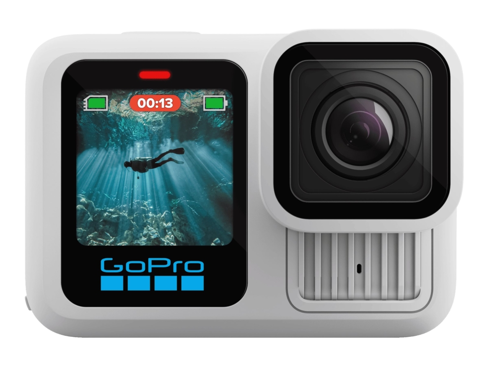 GoPro HERO13 Black - Aktionkamera - 5.3K / 60 fps - 27.6 MP - Wi-Fi, Bluetooth 5.3 LE upp till 10 m - polarvit | Foto och video - Videokamera - Videokamera för action | GameStuff