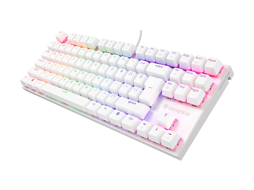 Genesis Genesis Thor 303 Tkl Rgb Weiß Outemu Pfirsich Silent Keyboard