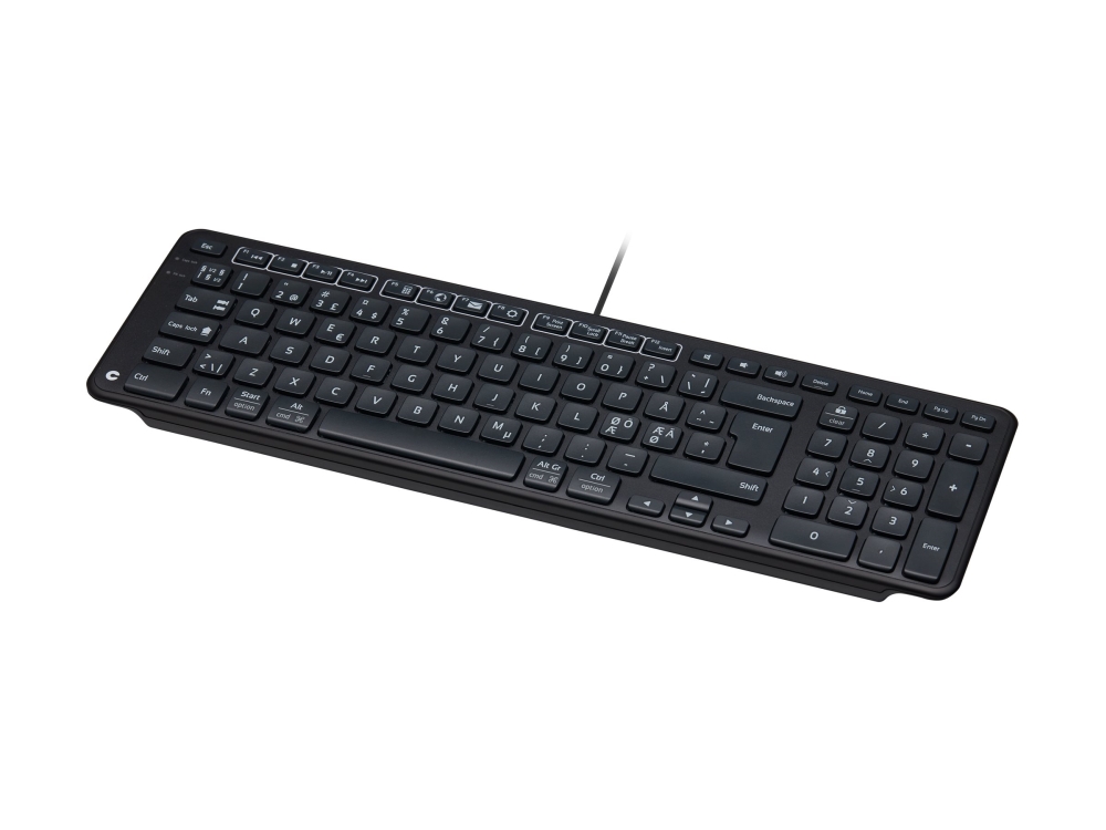 Contour Balance - USB | Nordic layout - Tastatur - Nordisk - Sort