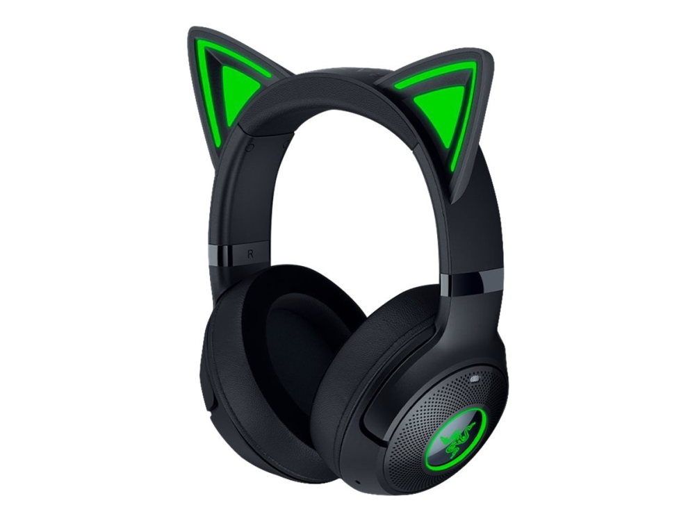 Razer Kraken Kitty V2 - Headset - Fuld Størrelse - Bluetooth - Trådløs - Sort