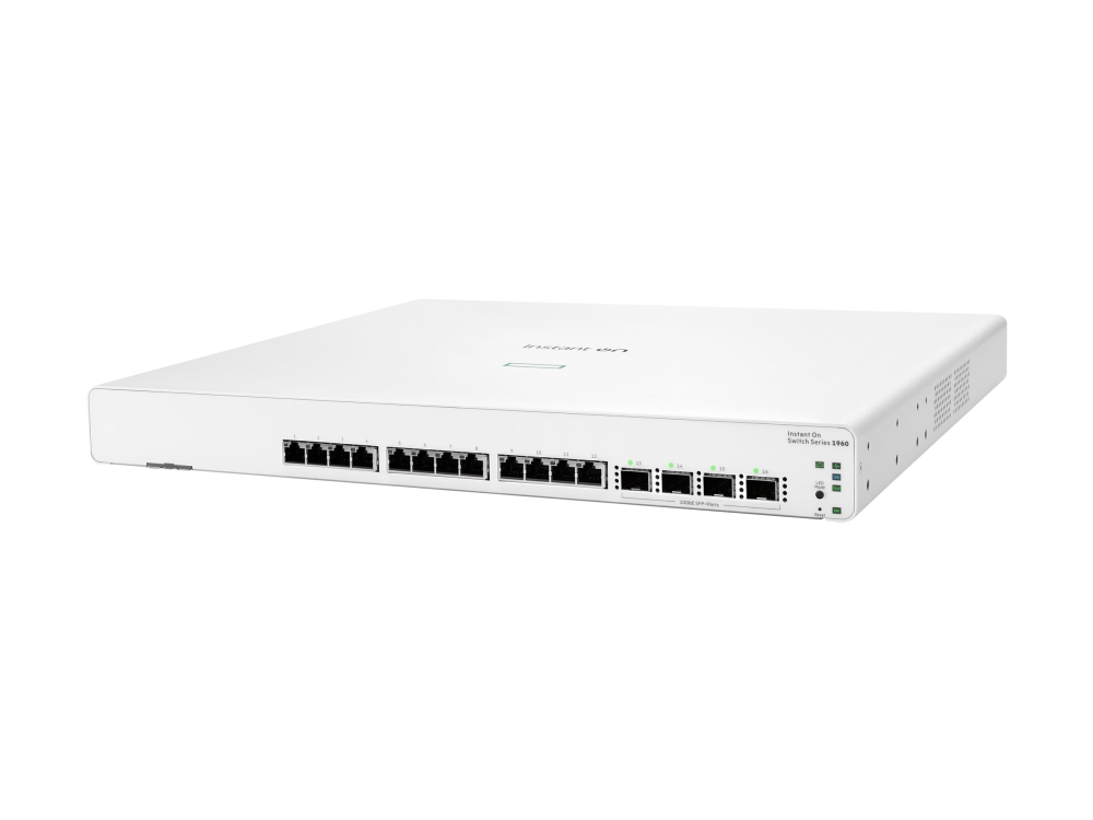 HPE Networking Instant On 1960 12XGT 4SFP+ Switch - Switch - L2+ - smart - 12 x 100/1000/10000 + 4 x 10 Gigabit SFP+ - rackmonterbar - BTO | Datortillbehör - Nätverk - Switchar | GameStuff