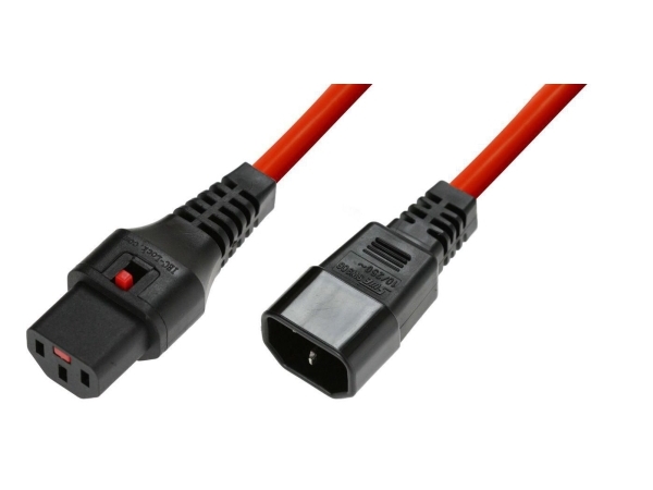 Microconnect Mc-C13c14lock-2.5Mr, 2,5 M, C13-Koppler, C14-Koppler, 230 V, 10 A