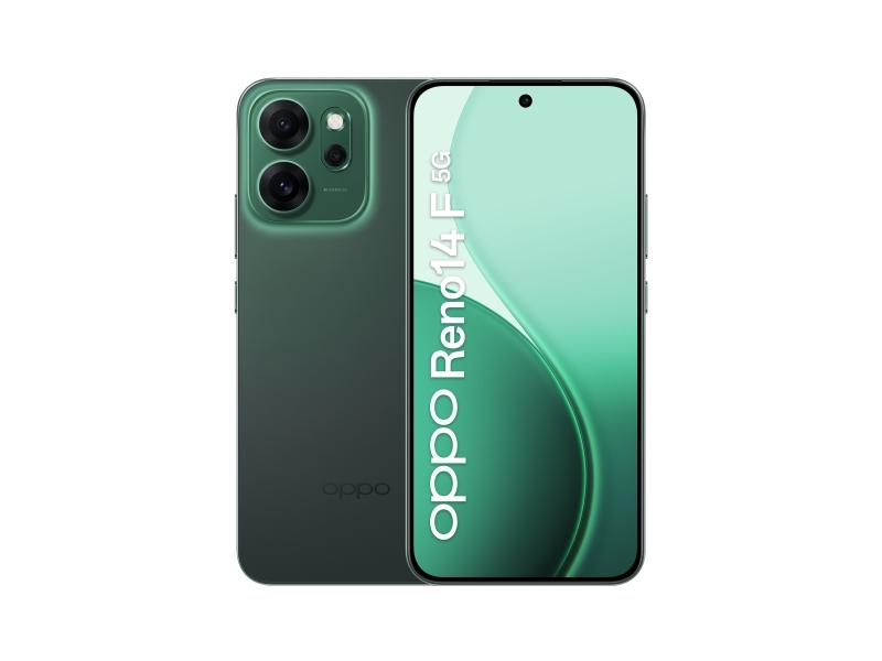 OPPO Reno14 F 5G, 16,7 cm (6.57), 8 GB, 256 GB, 50 MP, Android 15, Grøn
