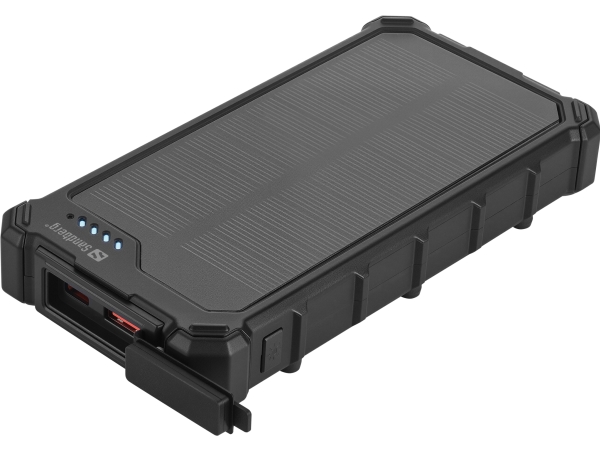 Sandberg Solar Powerbank Campled 10000, 10000 Mah, Programmable Power Supply (Pps), 3.7 V, 15 W, Black