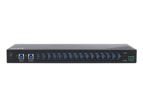 Exsys Ex-11236Hms, Usb 3.2 Gen 1 (3.1 Gen 1) Typ-B, Usb 3.2 Gen 1 (3.1 Gen 1) Typ-A, 5000 Mbps, Schwarz, Metall, 120 W