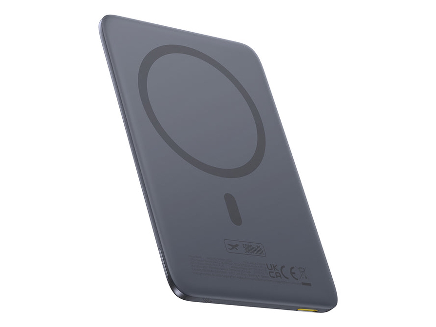Baseus Picogo Ultra-Slim, 5000 Mah, Trådløs Opladning, 20 W, Grå