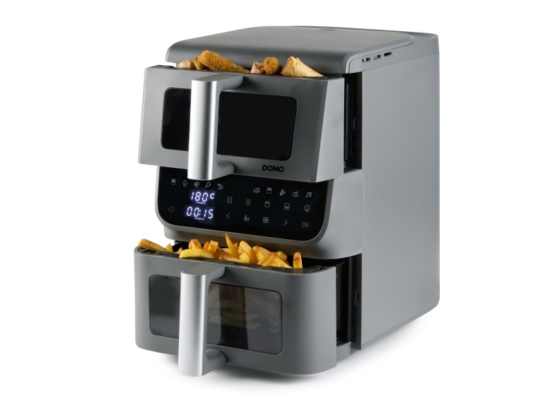 Domo DO550FR, Varmluftsfritös, 10 l, 80 ° C, 200 ° C, 60 min, Dubbel | Köksapparater - Köksmaskiner - Fritös | GameStuff