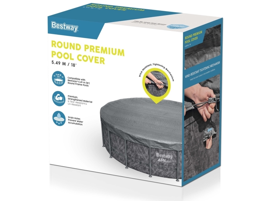 Bestway Abdeckung 549Cm Premium Rund Pool Abdeckung