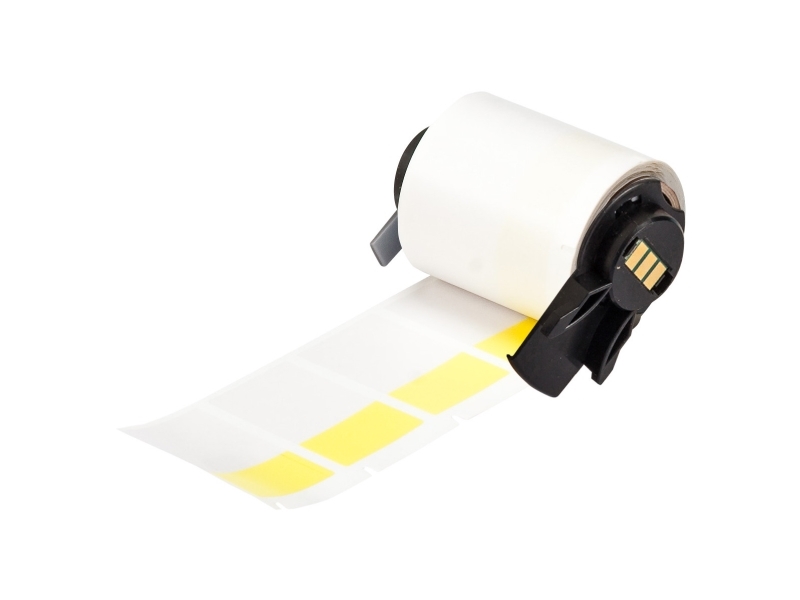Brady M6-31-427-Yl Vinyl Selvklæbende Etiketter Gul/Gennemsigtig Mat 25,40 X 12,70 (38,10) Mm Permanent (250 Stk) (174276)