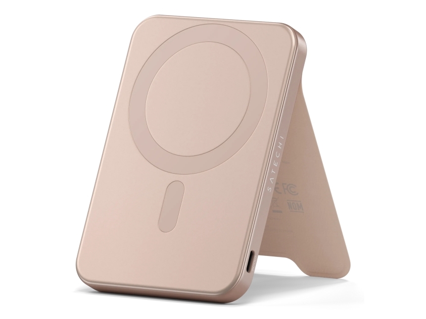 Satechi Onthego? Qi2 5K Magnetic Power Bank With Stand - Desert Pink
