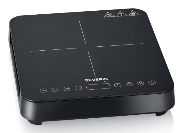 Severin KP 1025, Svart, Bänkskiva, 31 cm, Zon induktionshäll, Keramik, 1 zon(er) | Vitvaror - Spishäll - Fristående hällar | GameStuff