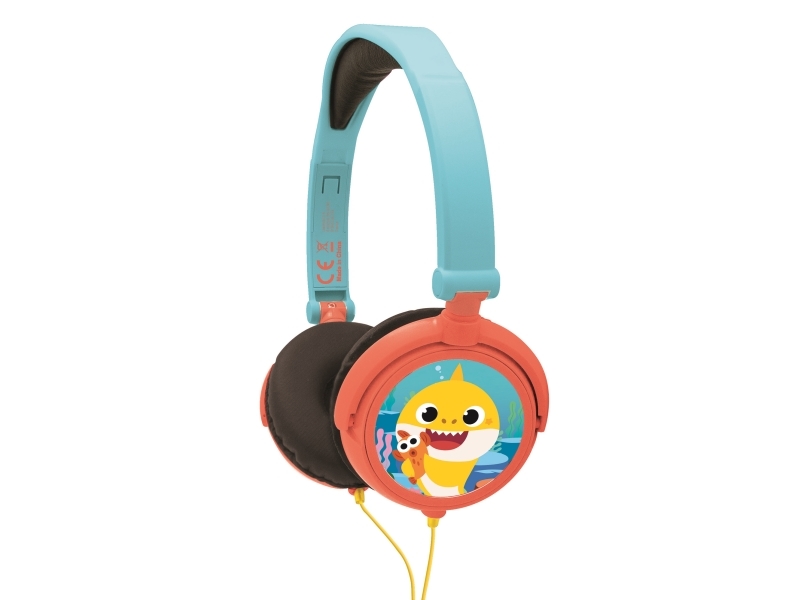 Faltbare Baby Shark Kabelgebundene Stereo-Kopfhörer Mit Kindersicherer Lautstärke Lexibook Hp015bs
