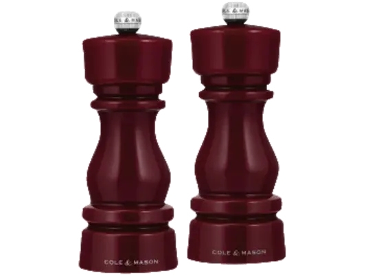 Cole & Mason H253010, Salt Og Peberkværn Sæt, Rød, Akryl, Peber, Salt, 150 Mm, 435 G